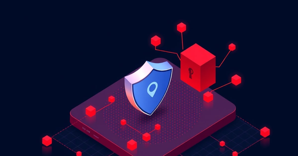 Isometric desk scene with threat feeds, CVE alerts, and security research papers displayed on monitors